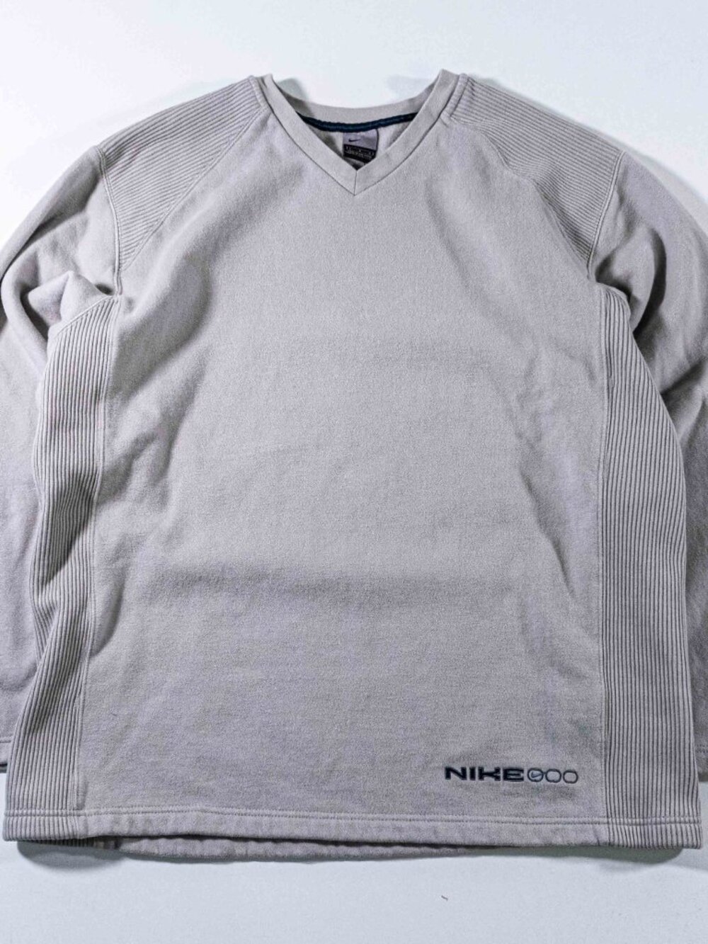 Vintage Y2K Nike Swoosh Sweatshirt Large Grey Pullover Digital Techwear